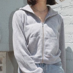 Brandy Melville Grey Crystal Hoodie